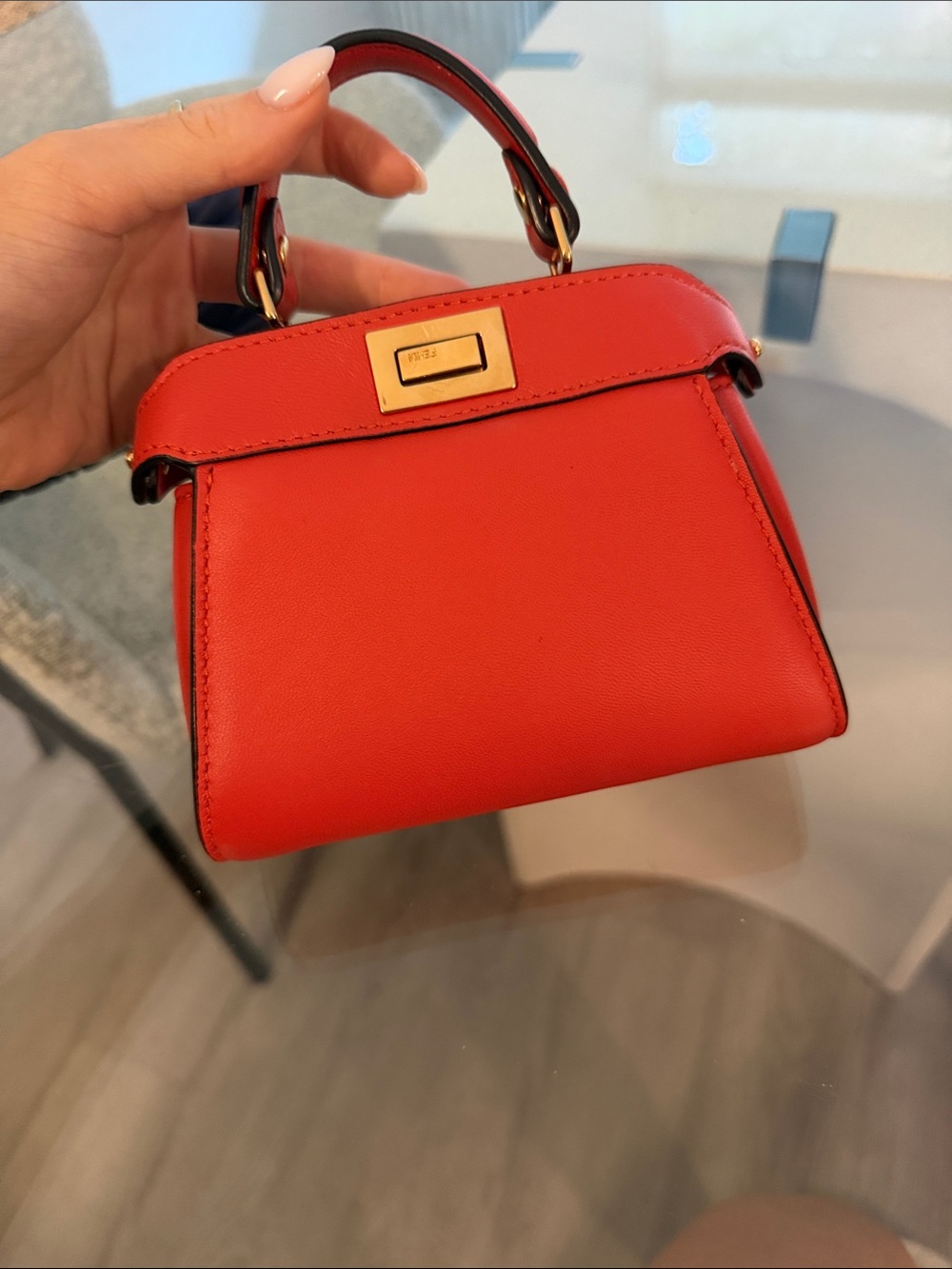 Fendi Leather Top-Handle Mini Bag